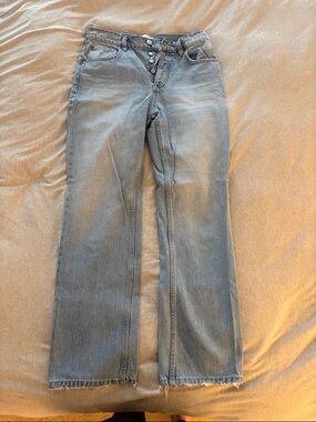 Zara Women’s Light Wash mid rise straight leg Jeans